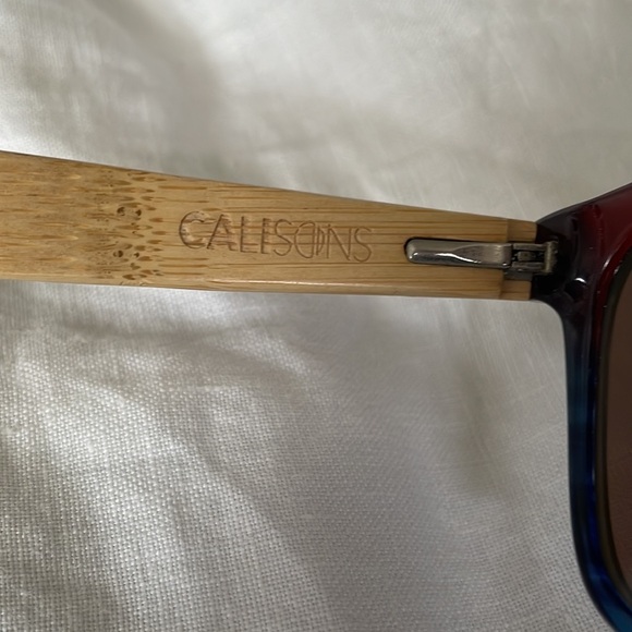 Venice Beach CaliSons turquoise and bamboo Sun glasses - Picture 7 of 9